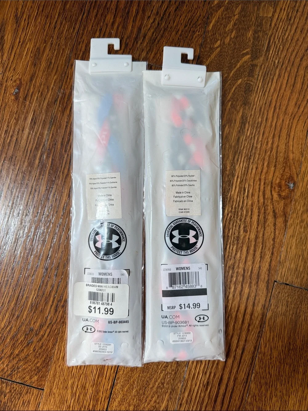 TWO Under Armour Women’s Non-Slip Braided Headbands